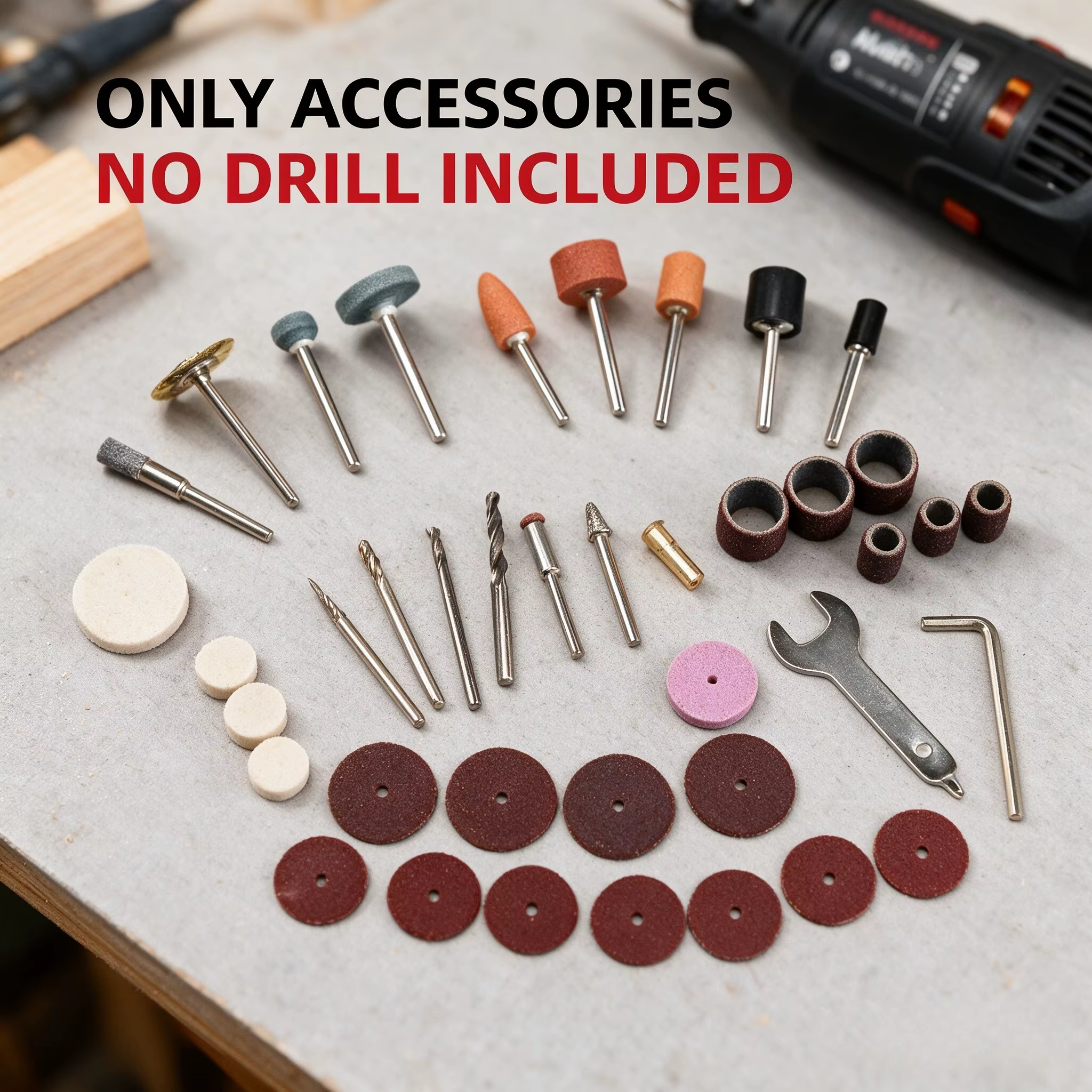 40 pièces Mini perceuse électrique Multi outil rotatif accessoires meulage Kits de polissage tête de meuleuse pour