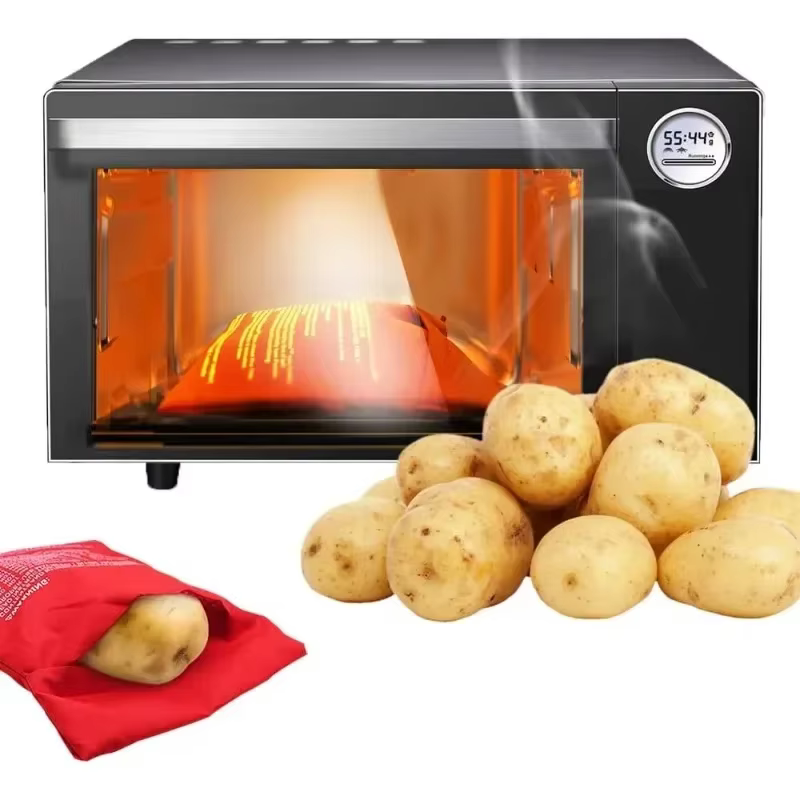 Sac à pommes de terre réutilisable pour micro-ondes, cuiseur à micro-ondes, cuiseur à pommes de terre au four, outil d'accessoires de cuisine