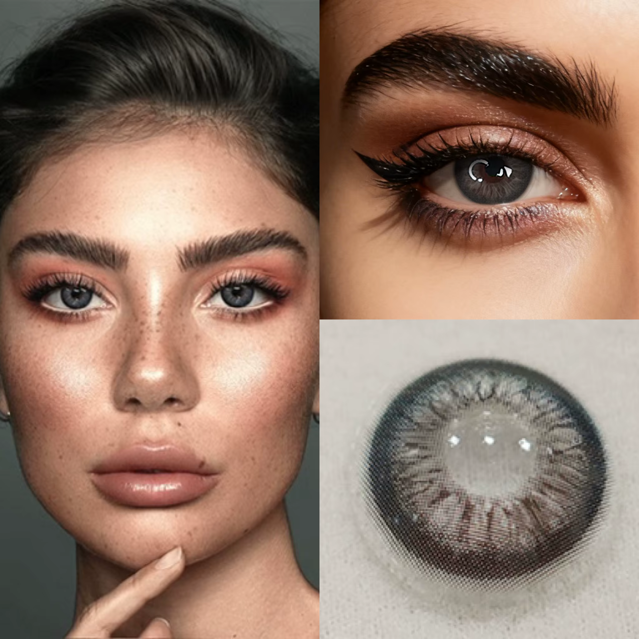 VISUASHOW Lentilles de contact souples colorées naturelles de 14,20 mm, pour le maquillage quotidien des femmes, le campus, le bureau, les trajets domicile-travail, les rendez-vous et les sorties déco