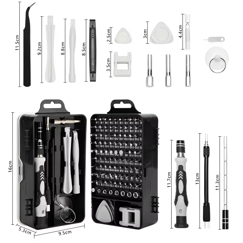 Jeu de tournevis multifonctionnels 115 en 1