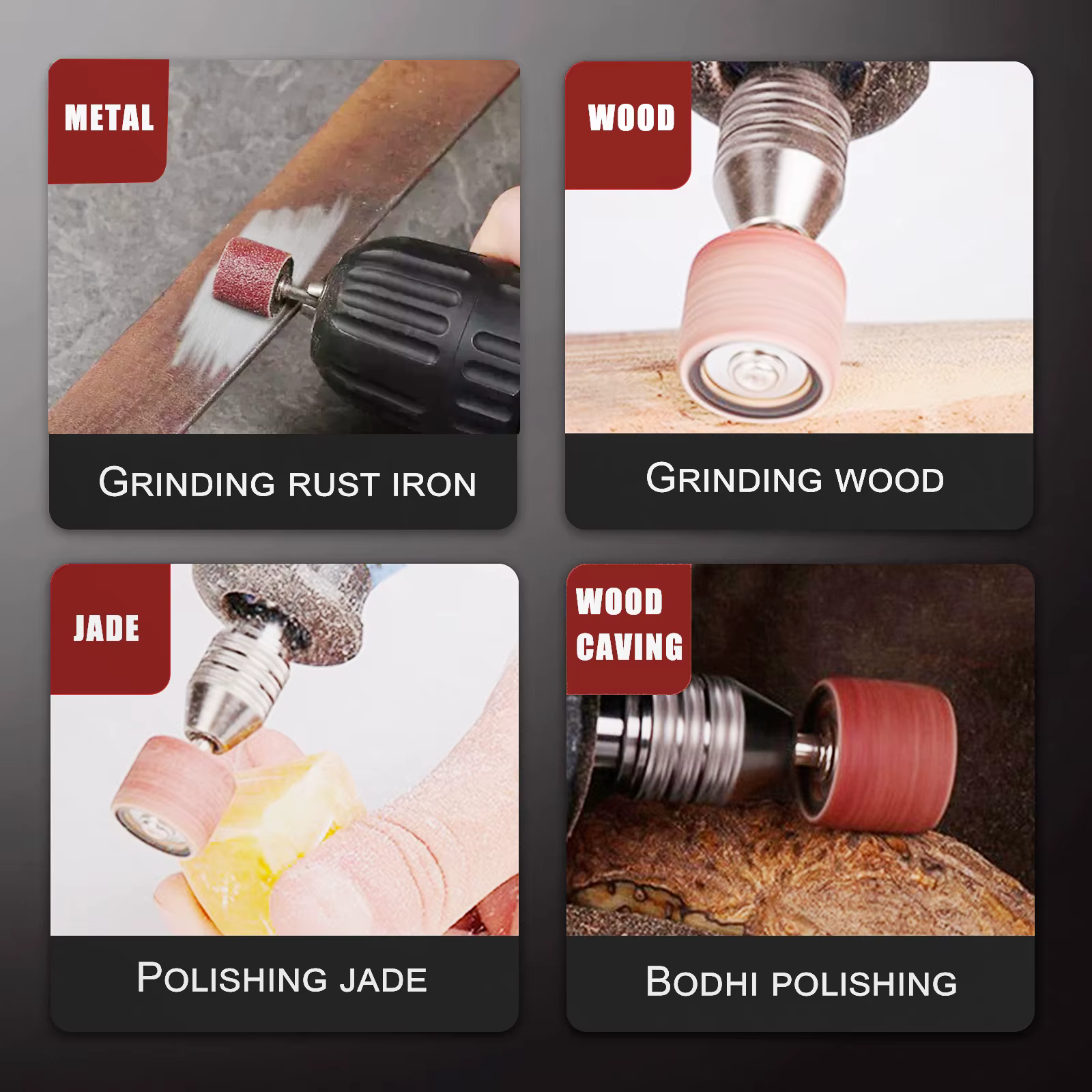 Kit de tambour de ponçage pour outil rotatif Dremel
