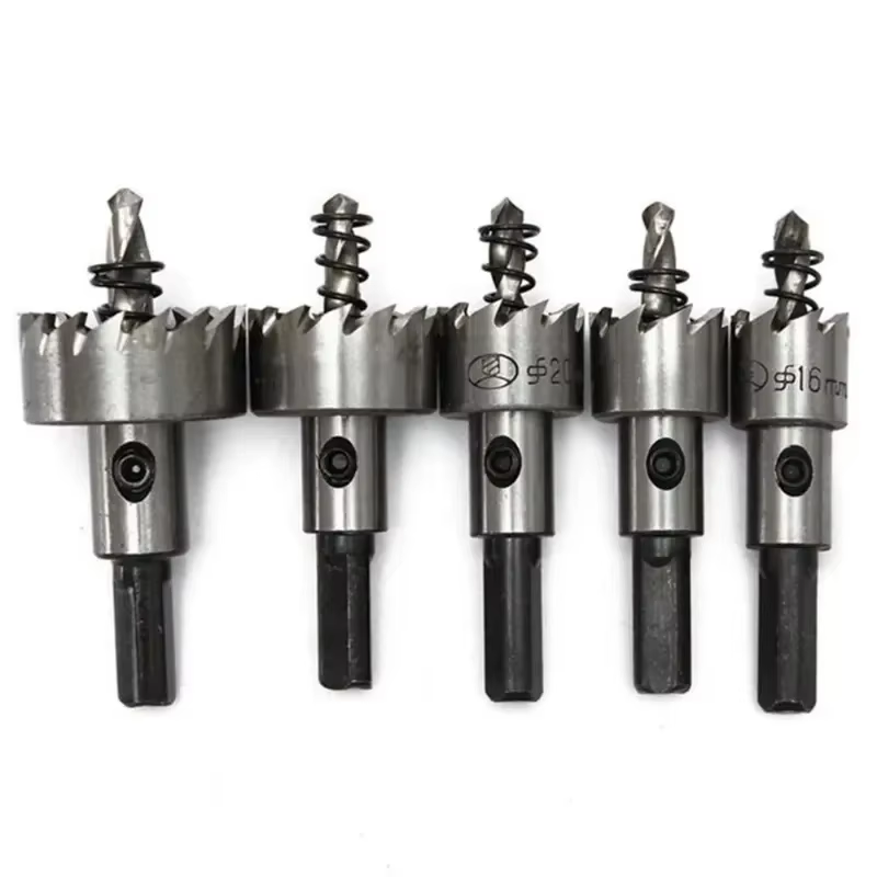 6pc 12mm/14mm/17mm/18.5mm/20mm/22mm pointe en carbure HSS forets métal trou scie forets ensemble torsion trou scie coupe outils électriques