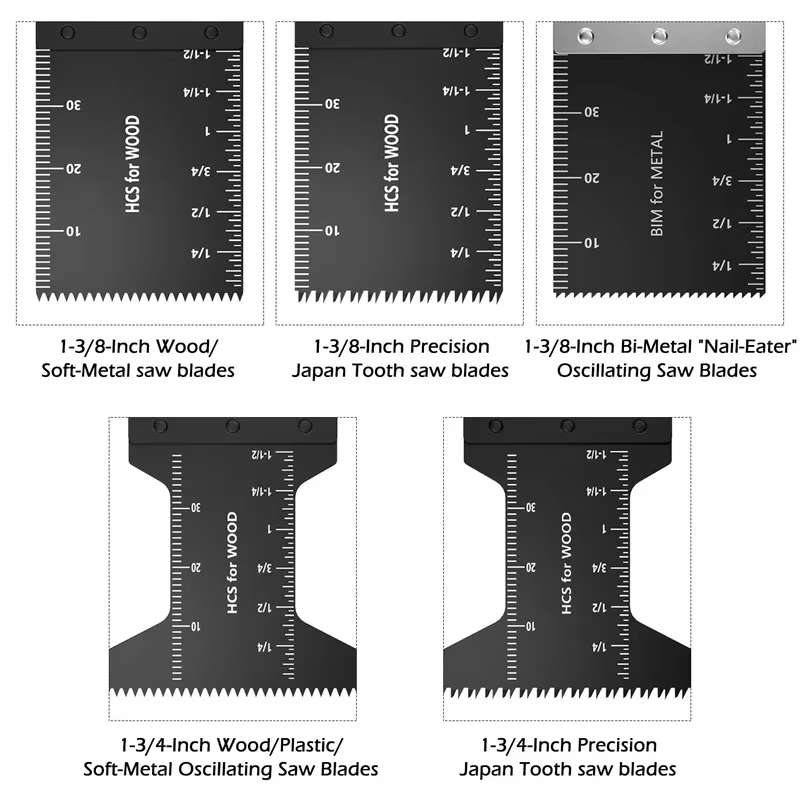 Paquet de 100 à 20 lames de scie multifonctions lame oscillante outil