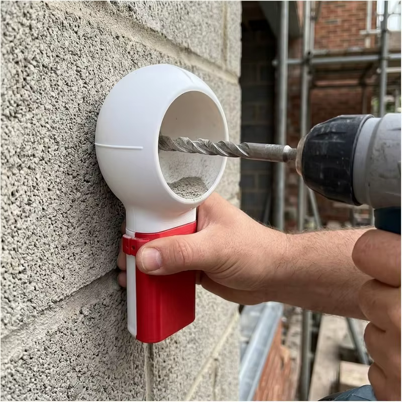 Boîte de collecte de poussière pour perceuse électrique, anti-dépôt, pour perçage vertical mural, compatible avec la plupart des forets
