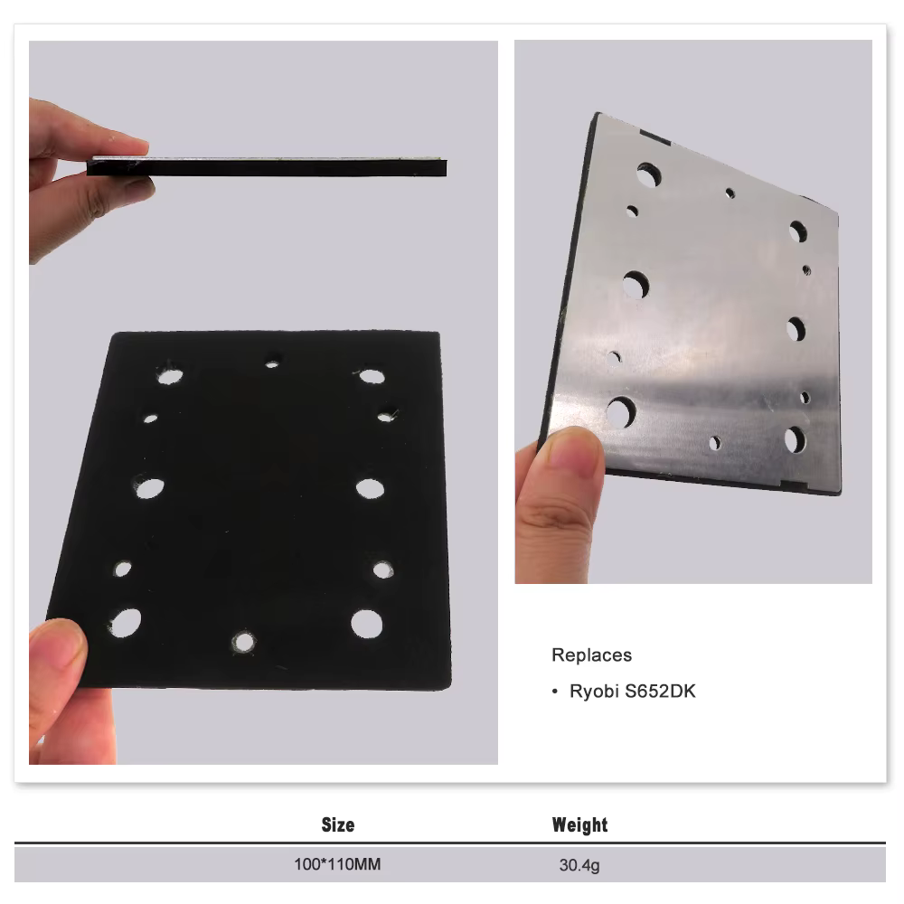 Plaque de support de remplacement pour ponceuse à double isolation