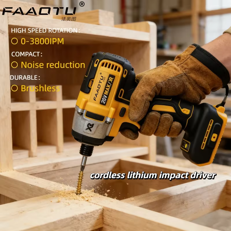 FAAOTU DCF887 Perceuse à percussion sans fil, tournevis électrique, perceuse à percussion, compatible avec la batterie Dewalt 20V, SANS batterie
