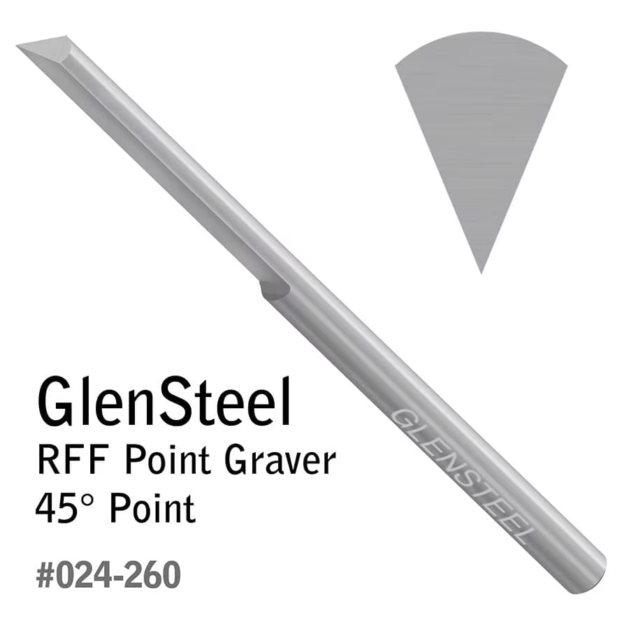 Graveur à pointe GRS GlenSteel RFF 30 ° -120 ° Outil de gravure