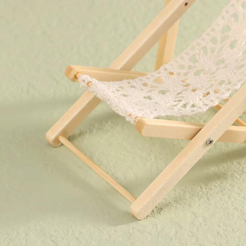 1/12 maison de poupée chaise longue pliable maison de poupée chaise longue modèle maison de poupée Mini meubles accessoires