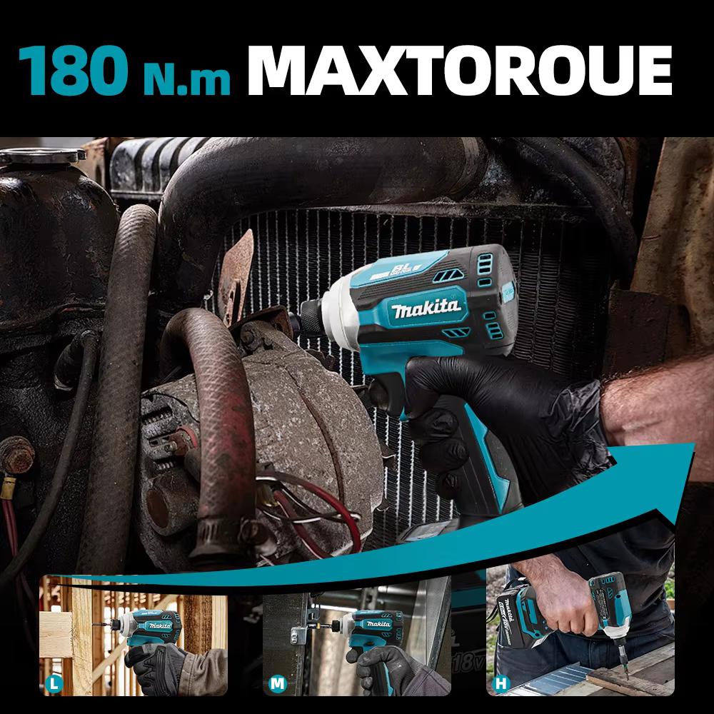 Makita DTD171 18V Visseuse à percussion 180N.m sans fil