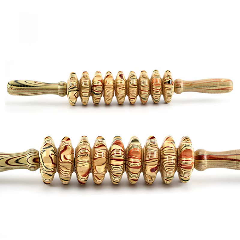 Rouleau de Énergie Lymphatique en Bois, Outils de Thérapie pour le Contour du Corps, Cellulite