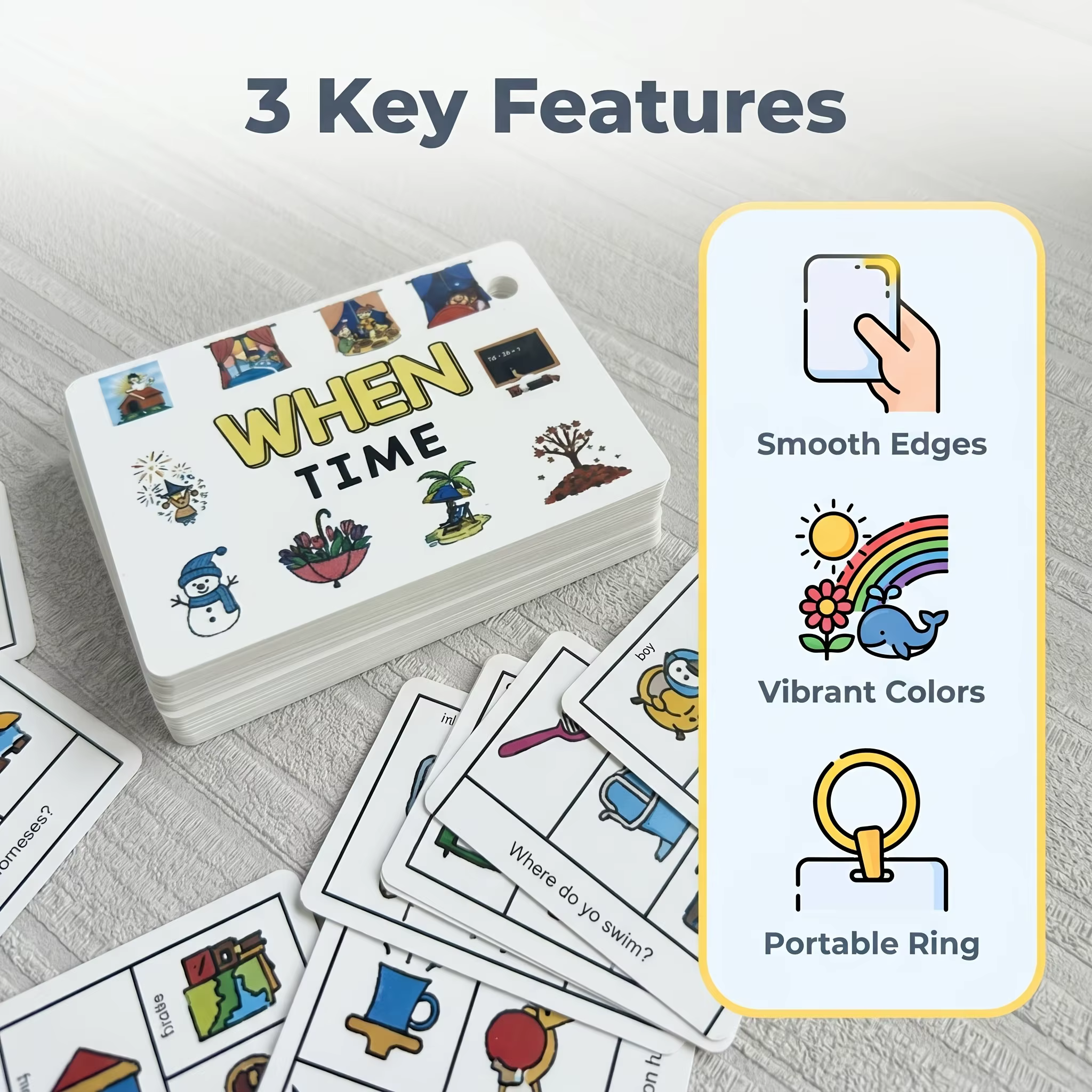50 cartes de tâches de questions et réponses amusantes, questions stimulantes, ressources d'apprentissage apaisantes, cartes d'entraînement fonctionnel complet, aides pédagogiques pour l'éducation pré