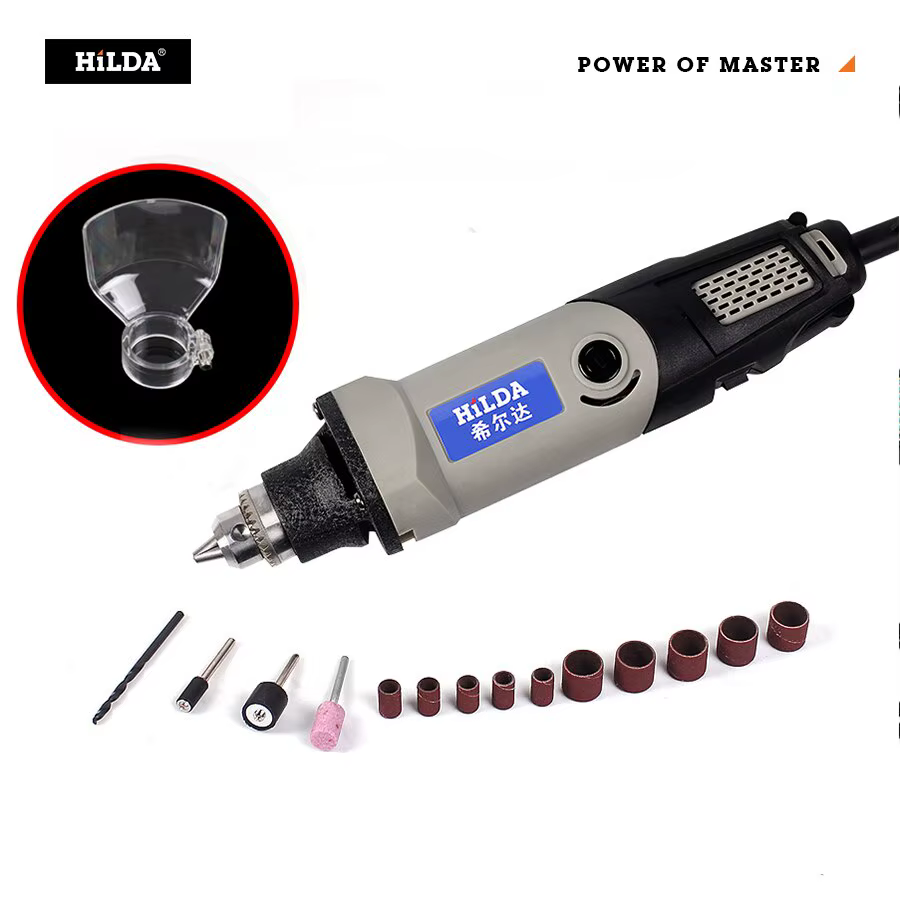 HILDA 400W outil rotatif 6 positions outils de meulage Mini perceuse meuleuse électrique