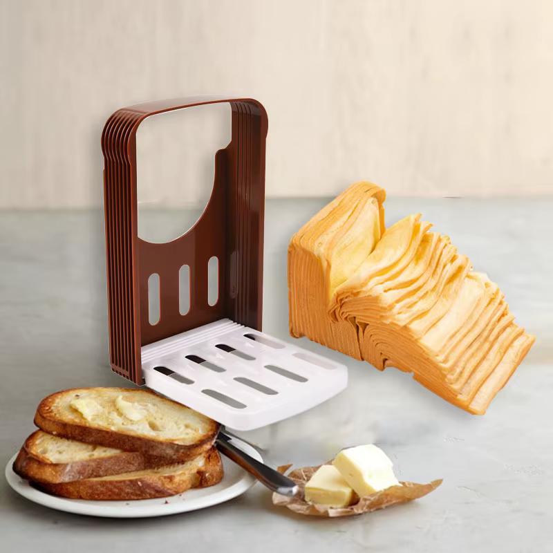 Coupe-pain pliable, support de trancheur de pain grillé, Guide de coupe de pain en plastique, outil de coupe de pain, support de coupe, outil de cuisson