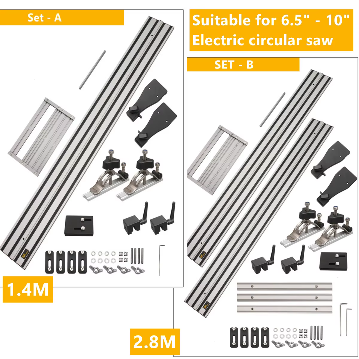 Rail de guidage de scie circulaire universel