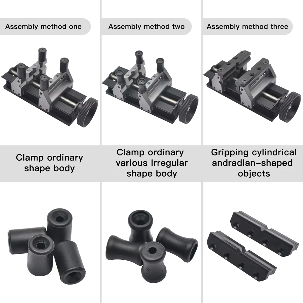 Étau de banc double extrémité ARROWMAX avec support fixe pour perceuses – Série Mini