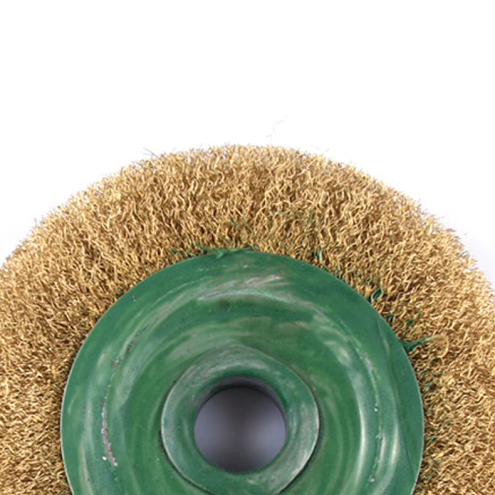 Roue de brosse métallique ronde en laiton durable