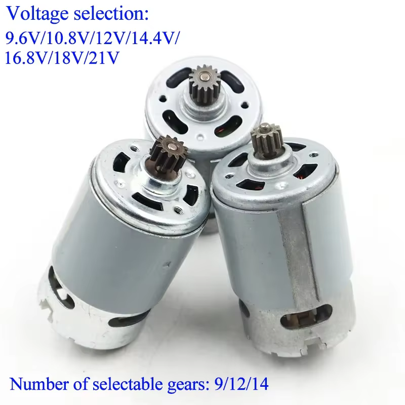 Moteur à engrenages DC 9.6V 12V 14.4V 16.8V 18V 21V RS-550 pour Makita pour DeWalt pour Bosch pour Milwaukee
