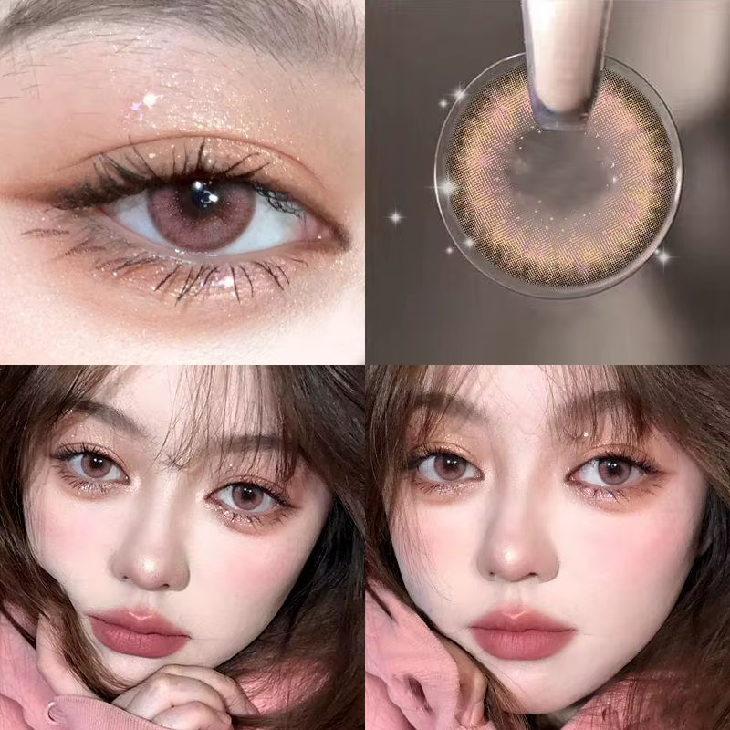 Lentilles de Contact souples pour les yeux degrés 2 pièce/paire myopie Prescription beauté élève Nature maquillage coloré lentilles de Contact New York