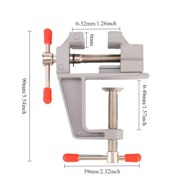 Mini étau de table multifonctionnel en aluminium de 3