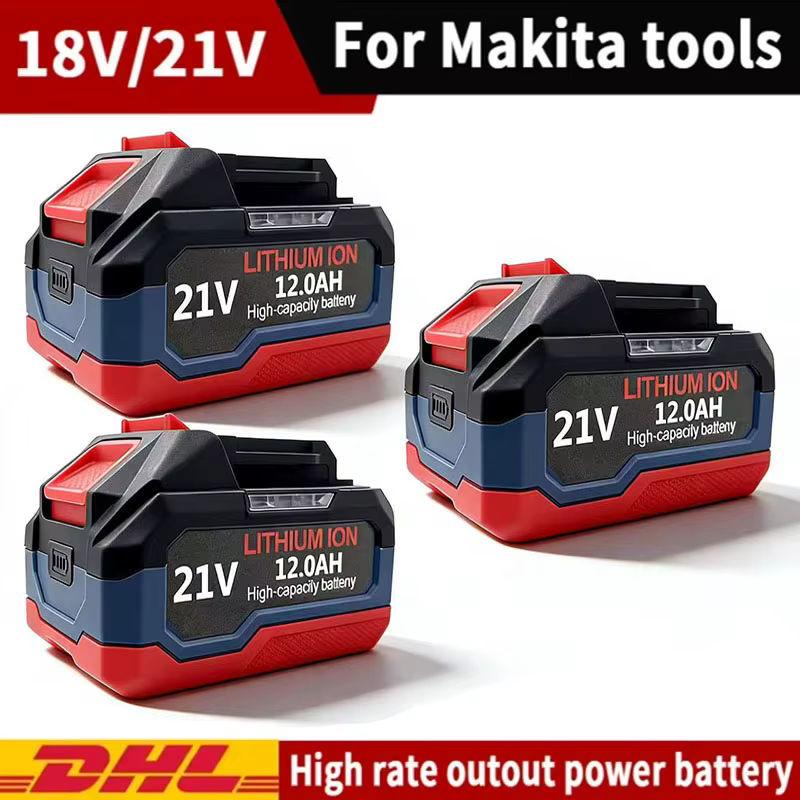 Batterie lithium rechargeable 18V 21V 6.0 9.0 12.0Ah pour outils électriques Makita 18V