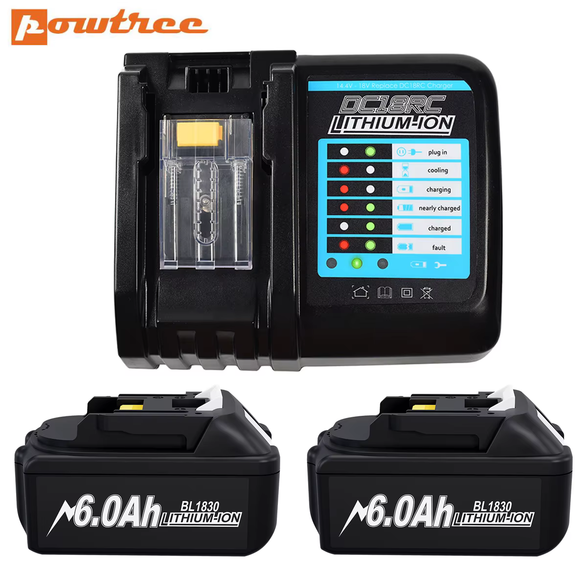 Dernière batterie et chargeur BL1830 18V 6000mAh