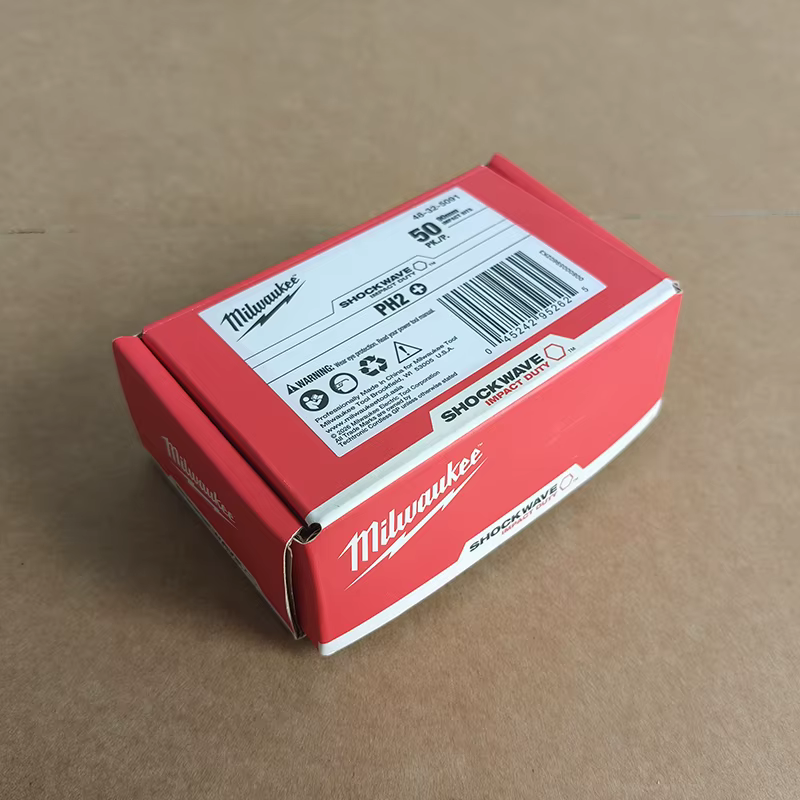 Milwaukee 48-32-5091 50 embouts de tournevis à chocs SHOCKWAVE PH2 90 mm magnétiques à couple élevé pour outils électriques