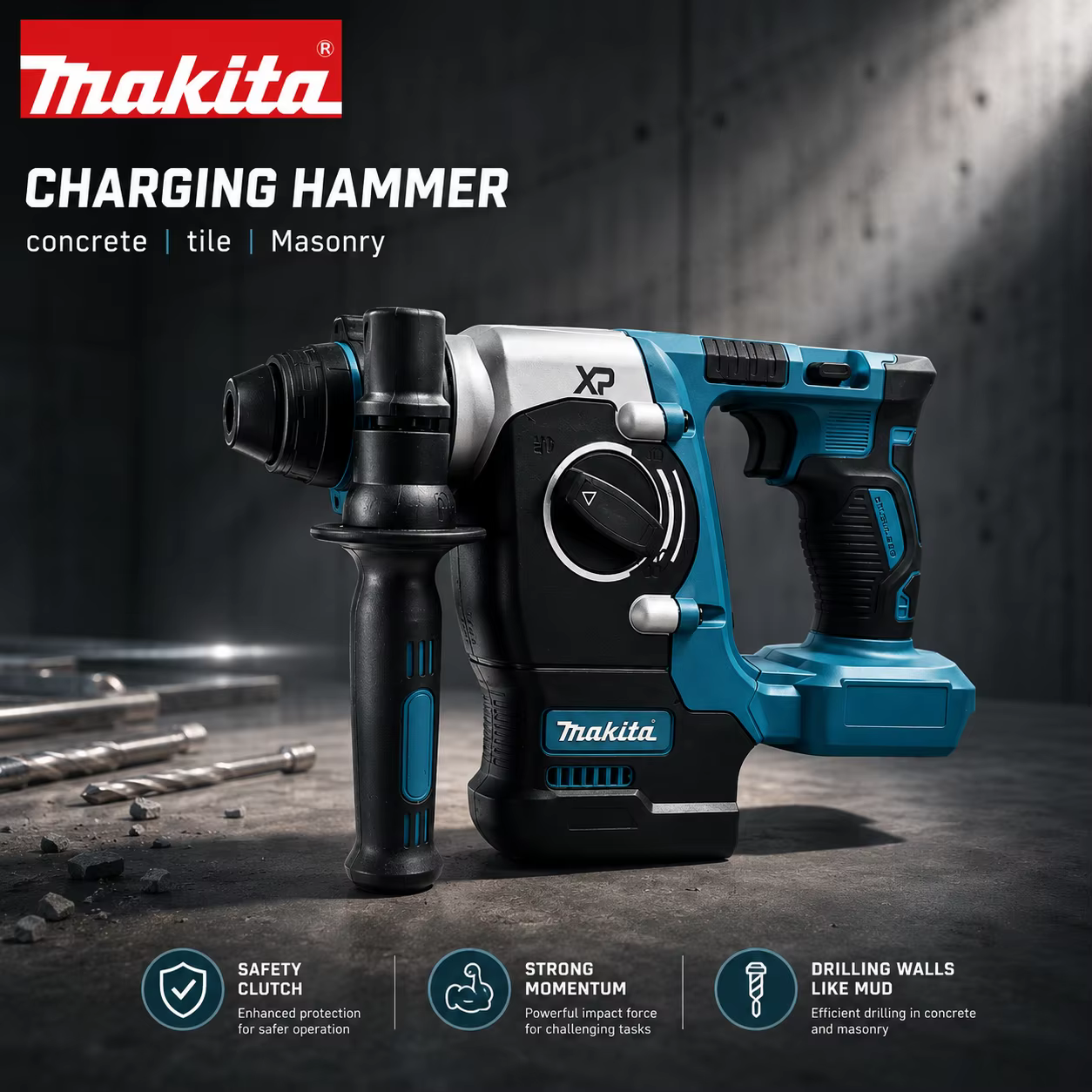 Makita DCH273 Perceuse à percussion sans fil électrique sans balais