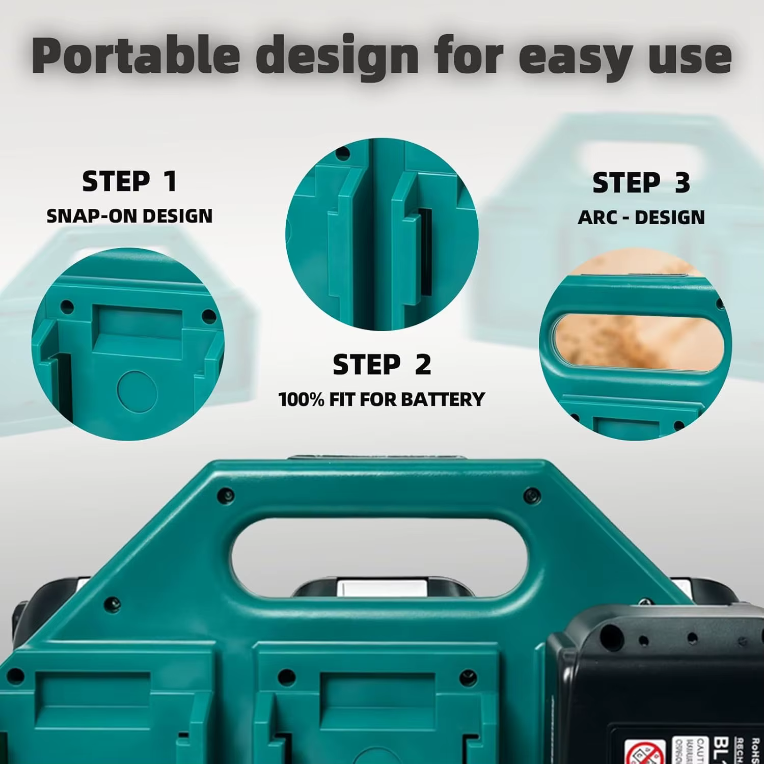 Support de rangement pour 6 batteries Makita 18V/14.4V