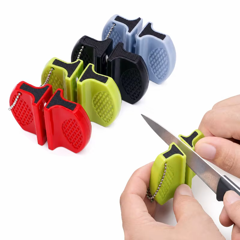 Aiguiseur de couteaux portable, rapide, manuel, multifonctionnel, outil de cuisine, efficace