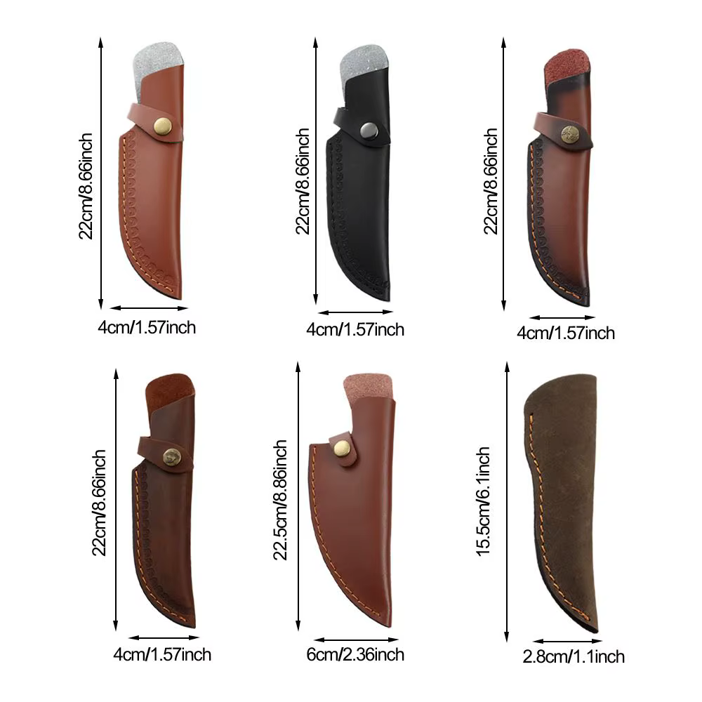 Fourreau de Couteau en Cuir avec Ceinture de Taille, Poche à Outils Multifonctions, Juste de Protection pour Lampe de Poche, Étui de Transport pour le Camp en Plein Air