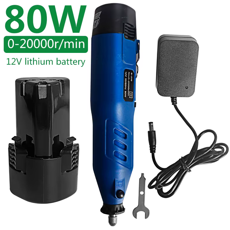 Kit d'outils rotatifs sans fil 12V, perceuse électrique à Recharge sans fil 80W, bricolage pour bois et métal, perceuse électrique 4 vitesses 0-20000r/min