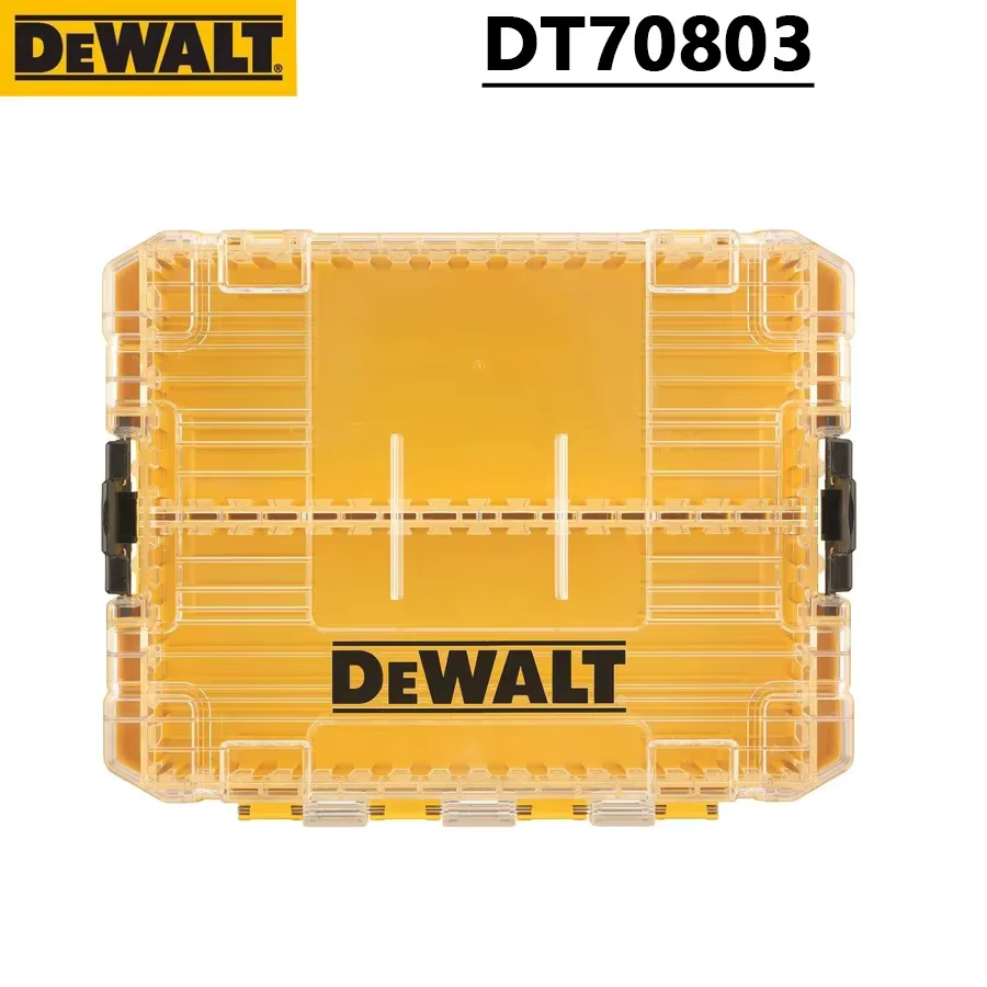 DEWALT DT70803 grande boîte à outils de rangement avec séparateurs amovibles organisateur de petites pièces étui empilable Transparent DT70803-QZ