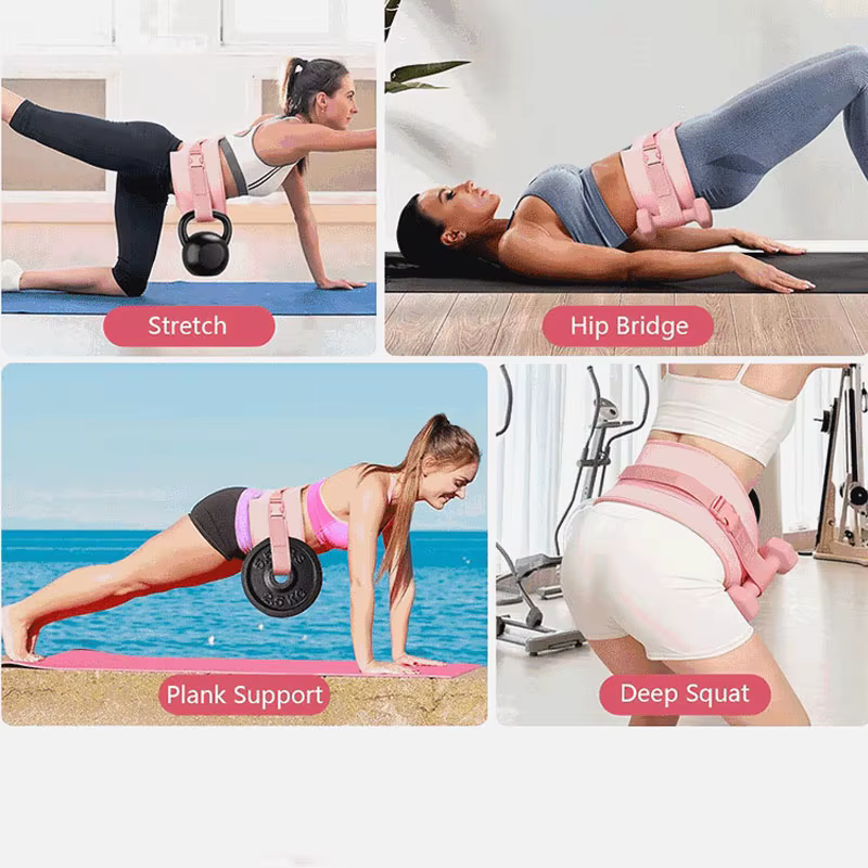 Équipement de Fitness pour gymnastique à domicile, pont de hanche, ceinture de poids, ceinture d'entraînement de taille, haltère, ceinture de poussée de hanche, Support de taille réglable