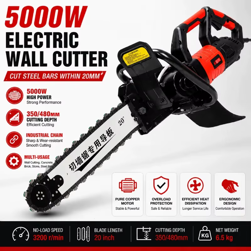 Coupe-mur électrique pour béton 5000W