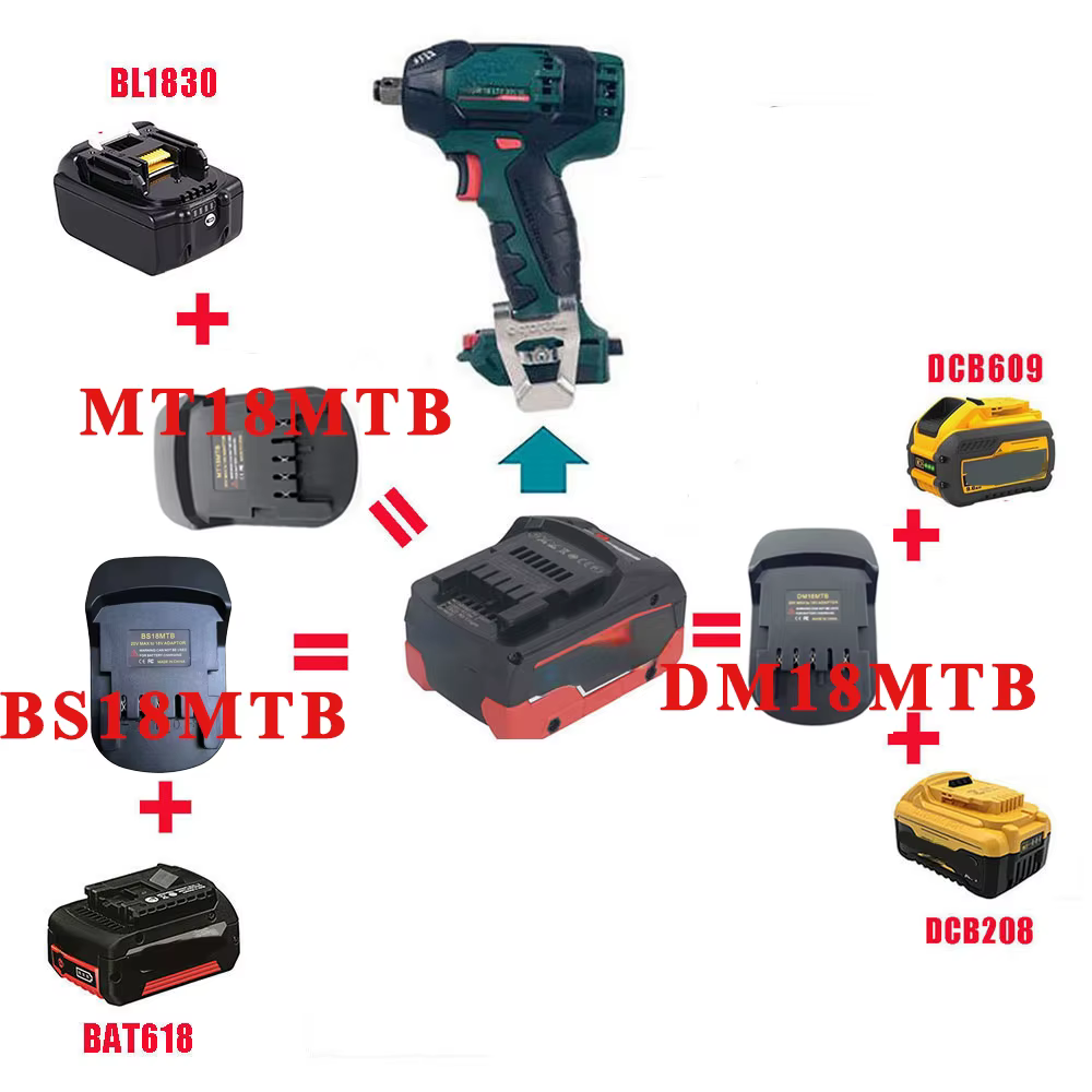 Adaptateur convertisseur de batterie pour outil électrique Metabo18V MT18MTB DM18MTB BS18MTB