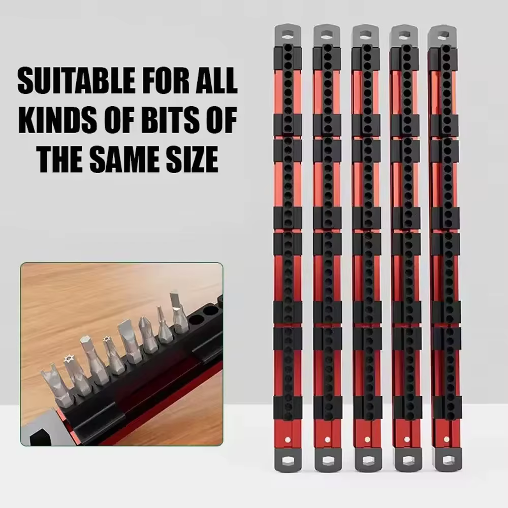 Tournevis magnétique porte-embout organisateur 40 fentes gestionnaire d'outils mallette de rangement pour électricien projets de bricolage cadeaux atelier Garage