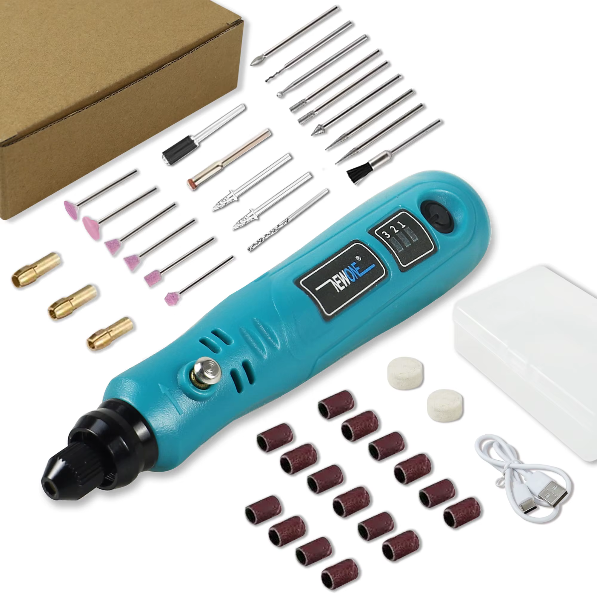 Graveur électrique sans fil 3.6V, mini perceuse meuleuse avec outils distants pour accessoires rectifieuse bricolage