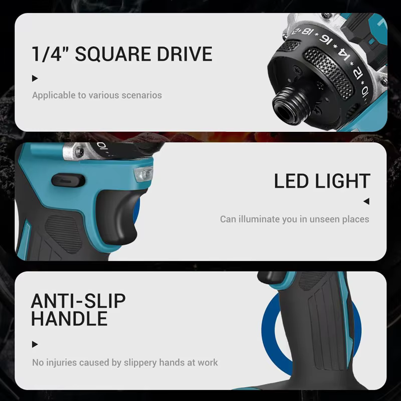 Perceuse électrique sans balais Makita 3800IPM 3600RPM 180NM
