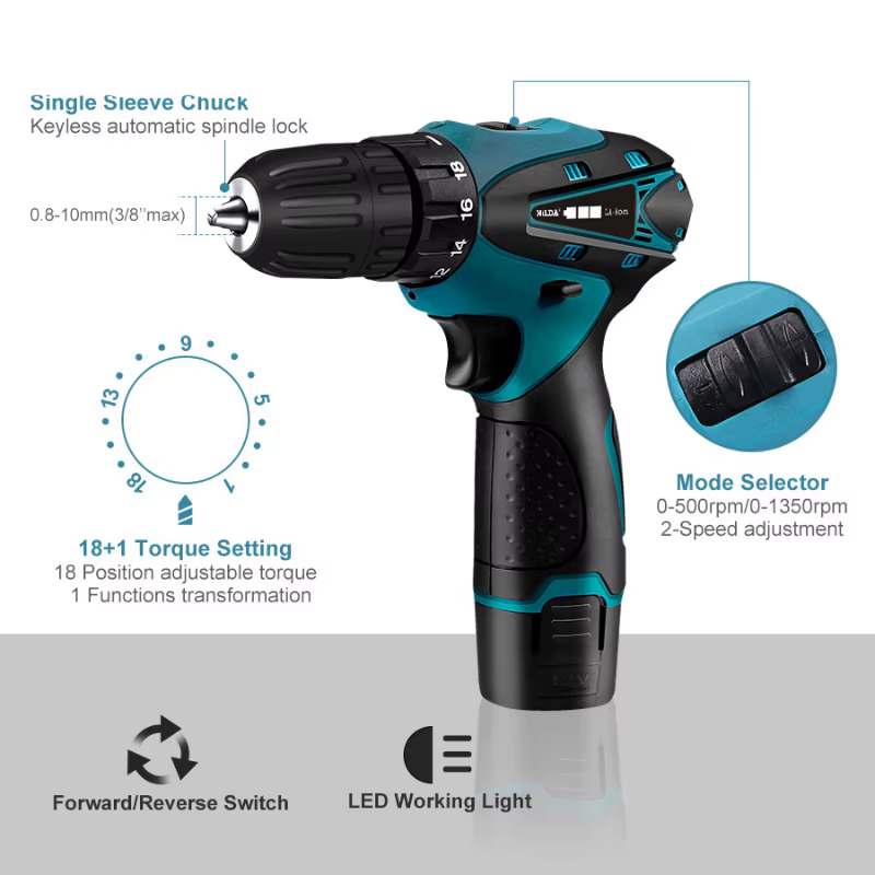 Perceuse électrique sans fil à Impact électrique 16.8V