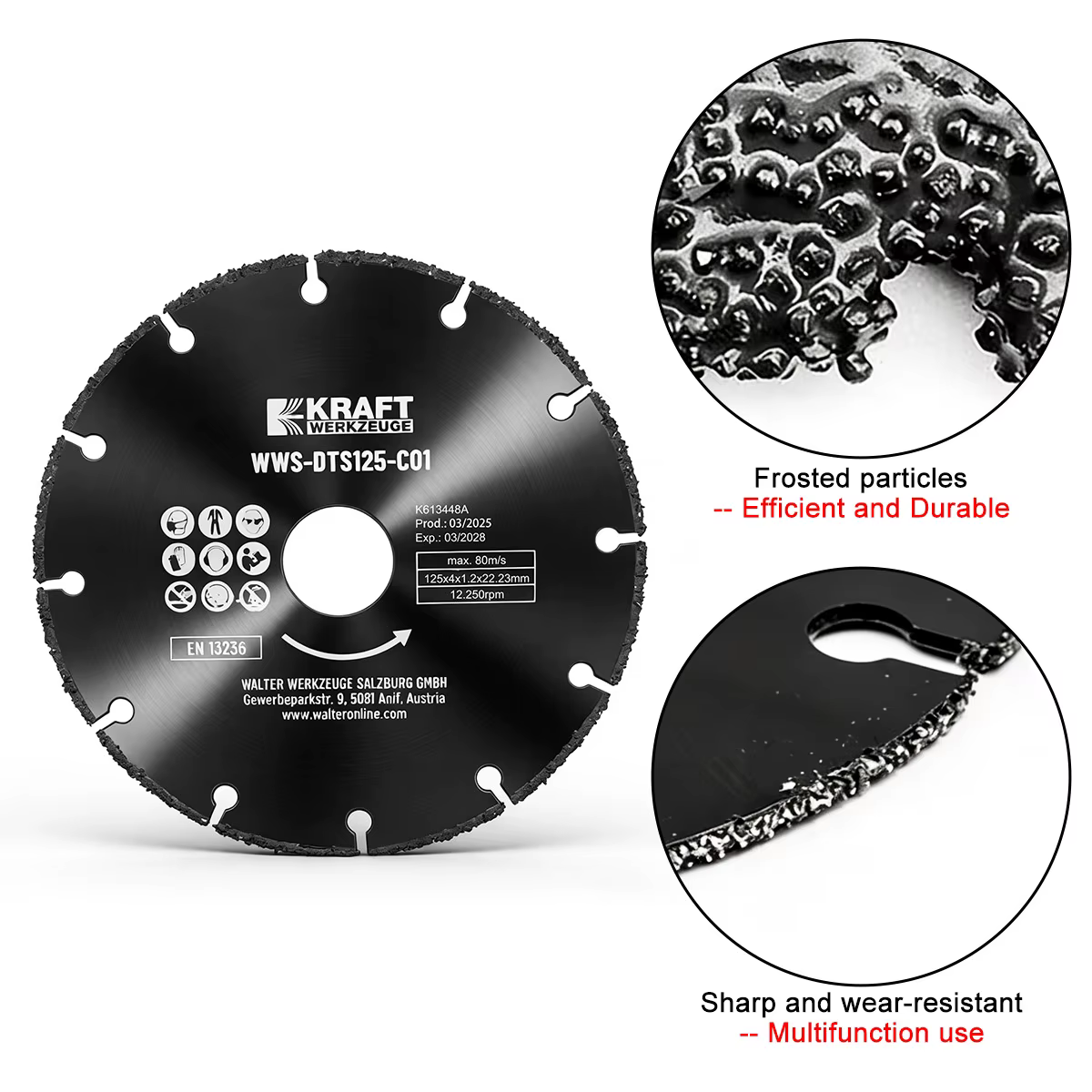 Disque de coupe universel pour meuleuse d'angle de 125 mm