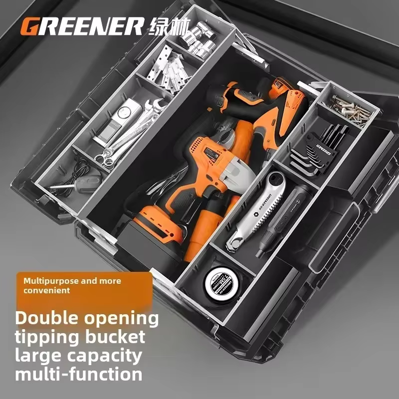 Green Forest – grande boîte à outils pliable à trois couches