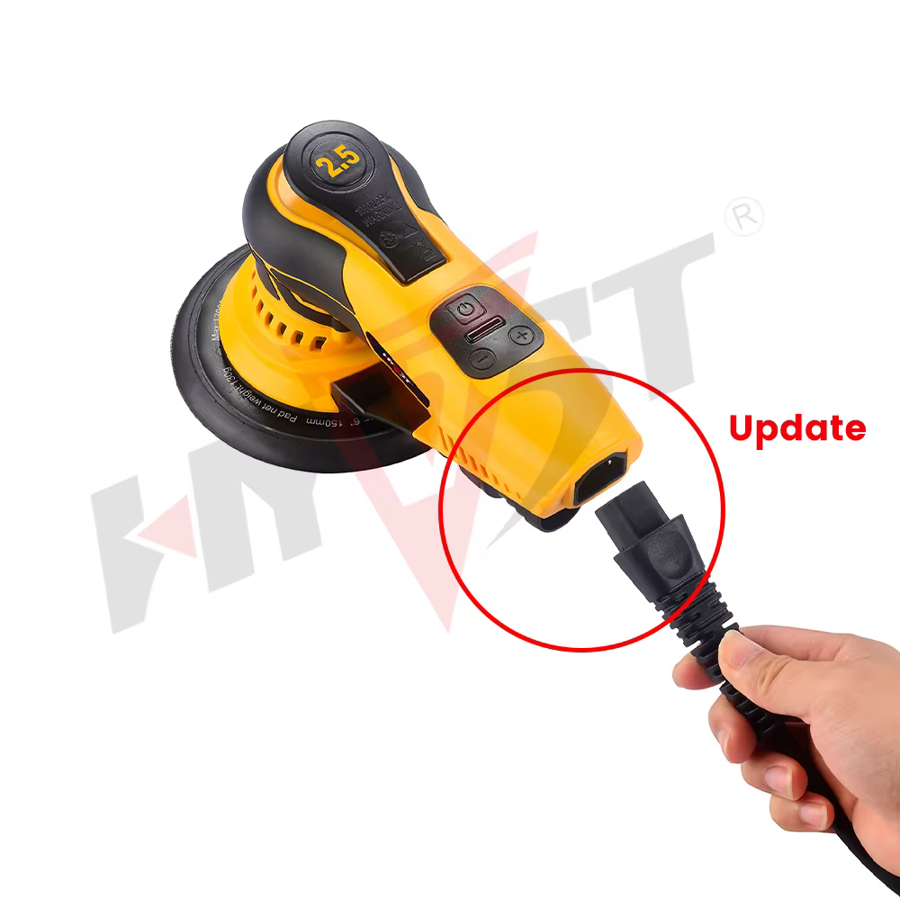HYVST KS-05-150-2.5/5.0mm 6 pouces ponceuse orbitale aléatoire sans brosse 220V travail du bois coin mur voiture rectifieuse fils enfichables