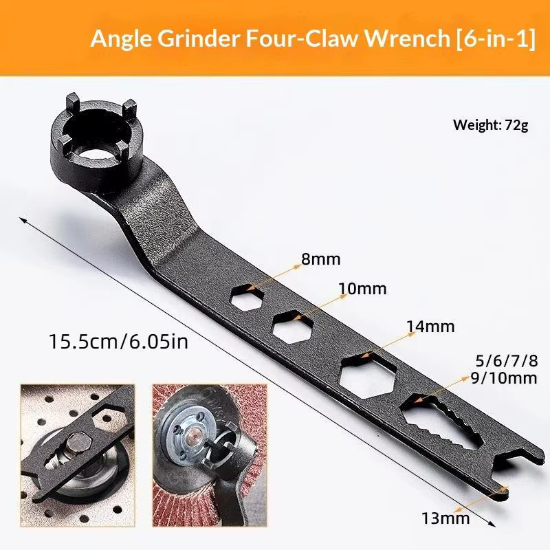 Clé multifonction pour meuleuse d'angle