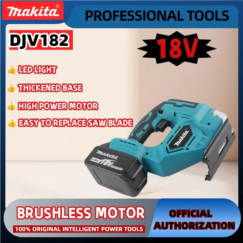 Scie sauteuse électrique sans fil Makita DJV182Z Brushless 18V 340W avec lame