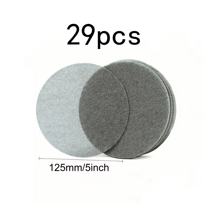 29 pièces de papier abrasif de polissage de 5 pouces
