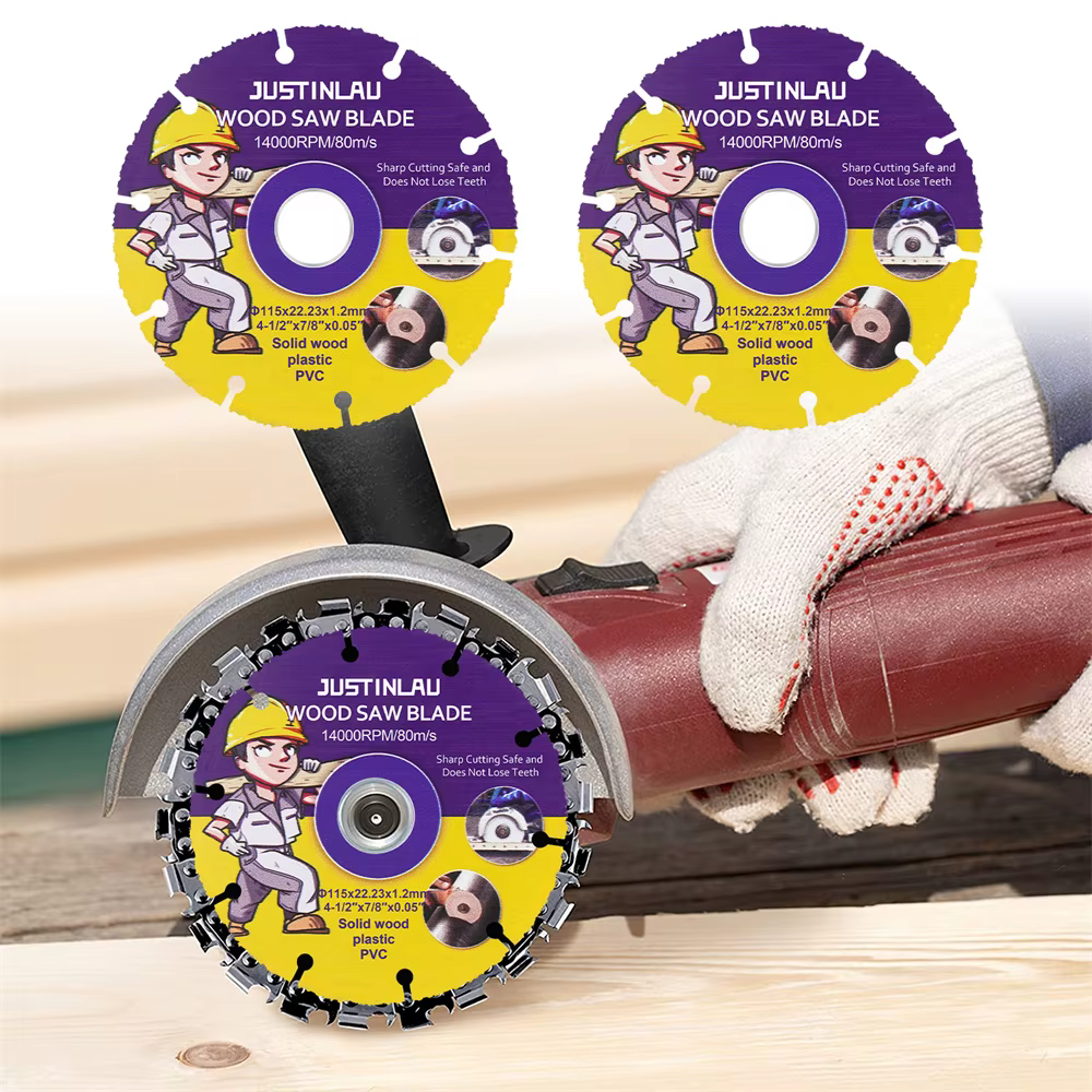 JUSTINLAU 115mm/125mm lame de scie circulaire disques de roue pour la coupe du bois disque