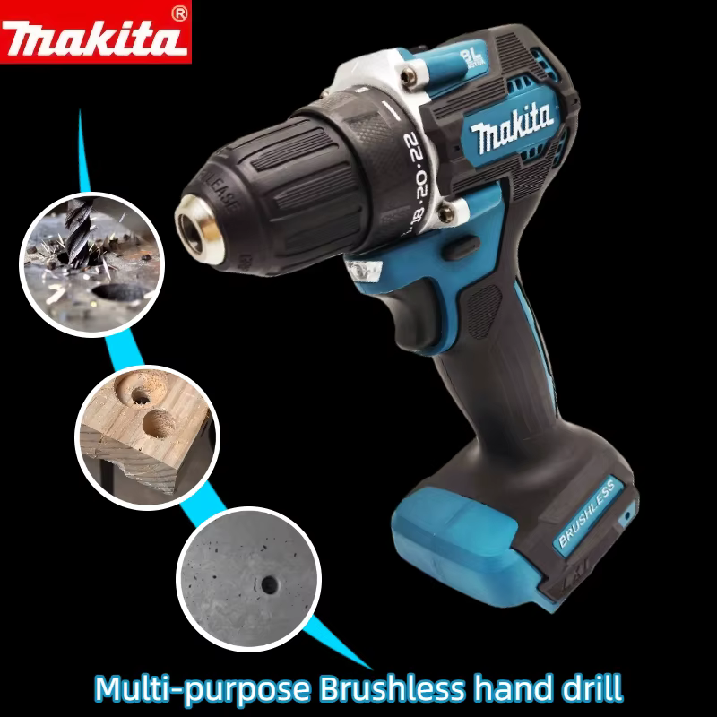 Makita DDF487 Perceuse à percussion sans fil 18V sans balais 10 mm : Outil électrique rechargeable à couple élevé (machine uniquement)