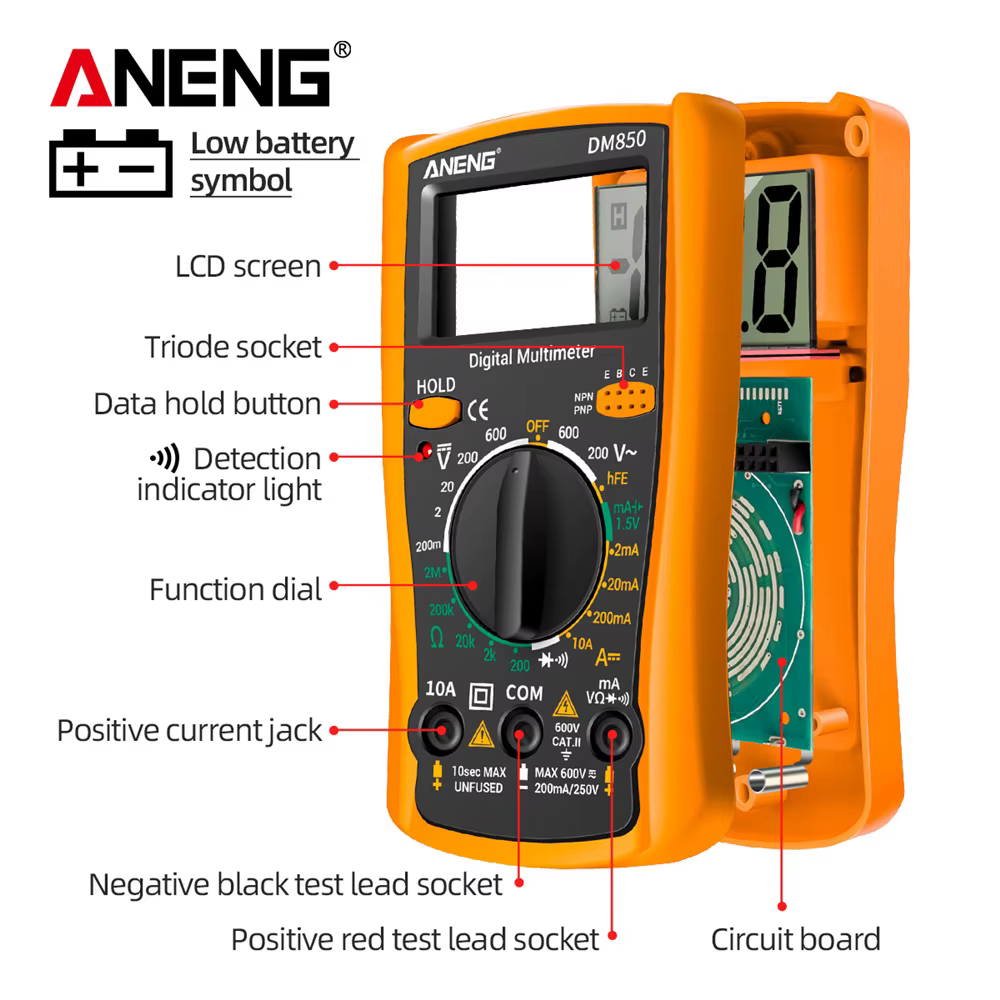 Multimètre numérique portable ANENG DM850