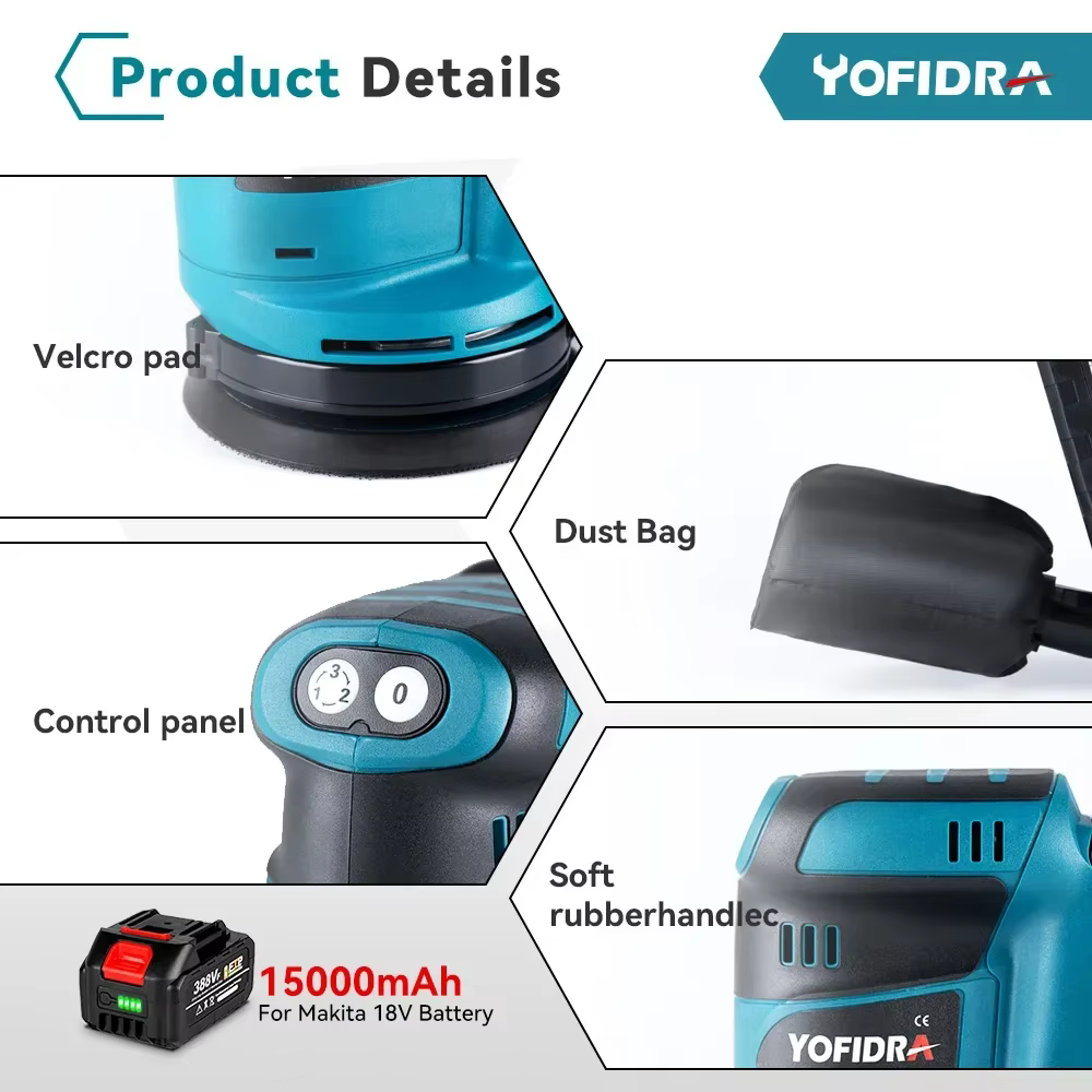 Makita – ponceuse électrique de 5 pouces