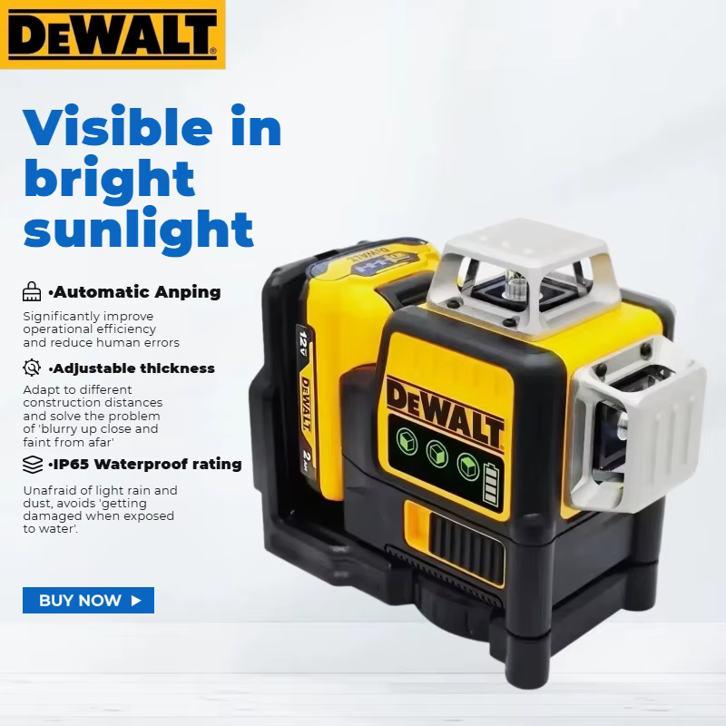 DEWALT DW089LG Laser 12V horizontal 12 lignes 3 axes * 360 degrés